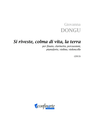 Giovanna Dongu: SI RIVESTE, COLMA DI VITA, LA TERRA (ES 808) - Score Only