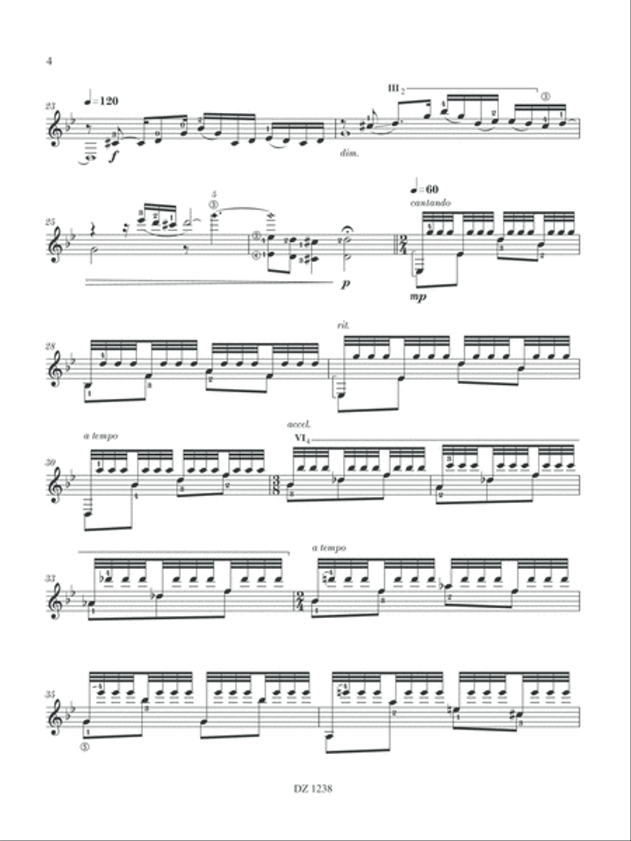 Sonata de la Luna Classical Guitar scores gallery preview page 4