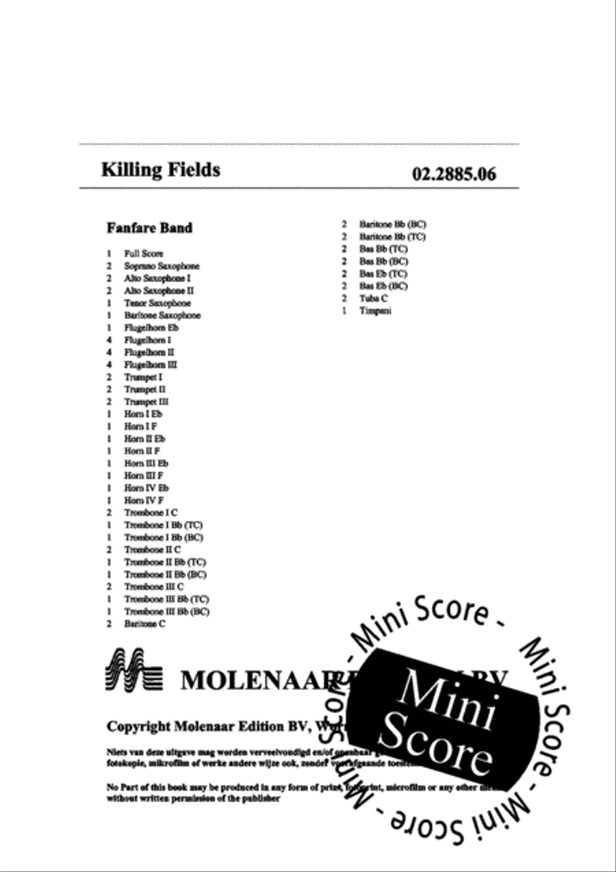 Killing Fields Killing Fields Fanfare Band scores gallery preview page 4