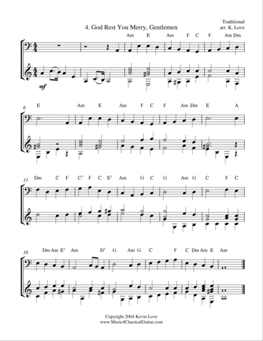 A Christmas Primer (Cello and Guitar) - Score and Parts String Duet scores gallery preview page 5