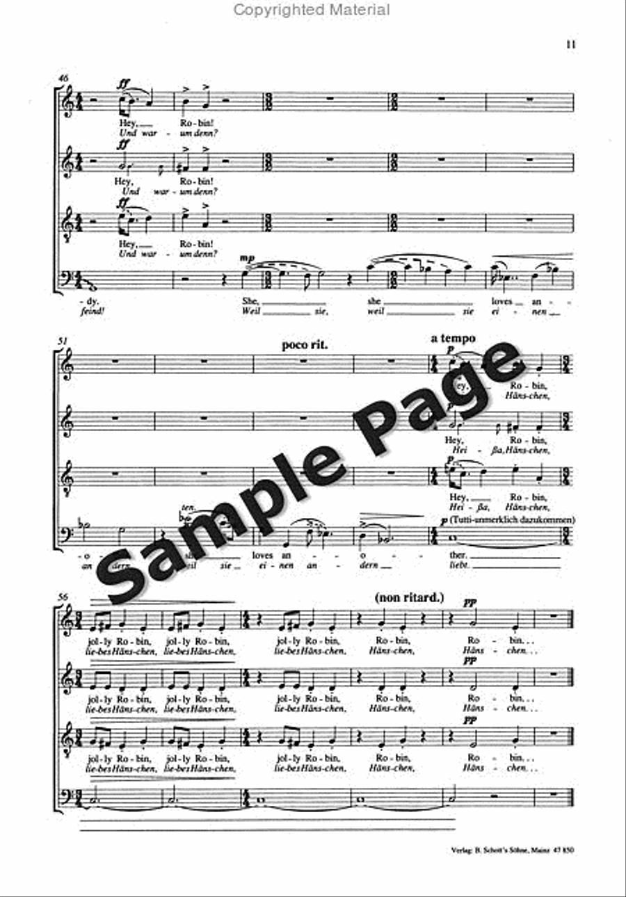 Songs 7 Shakespeare Comedies#1-2 4-Part scores gallery preview page 12