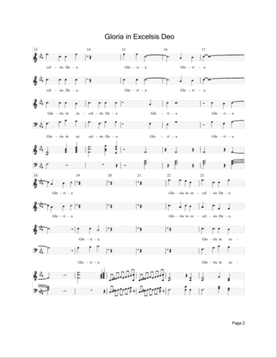 Gloria in Excelsis Deo (5/4 SSAT) Small Ensemble scores gallery preview page 4