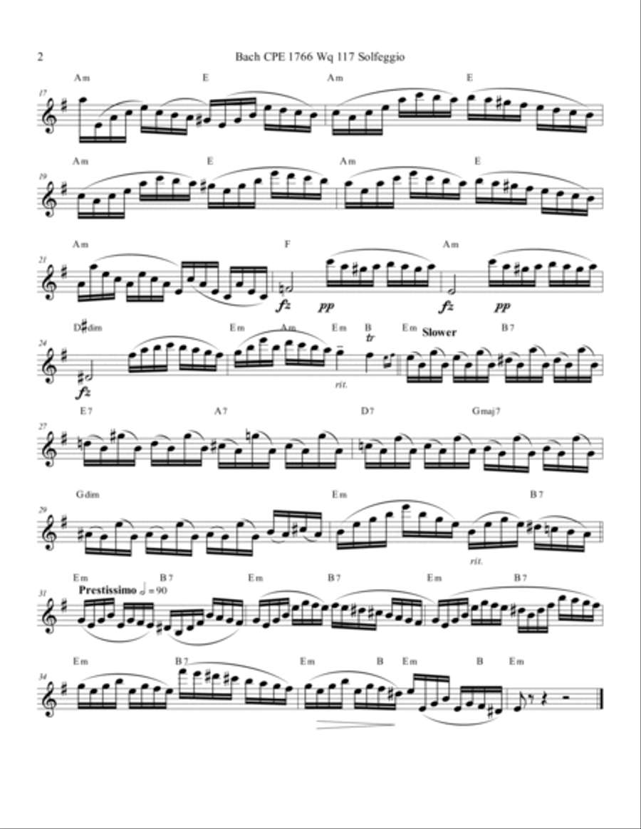 Bach CPE Solfeggio for Saxophone Alto Saxophone scores gallery preview page 4