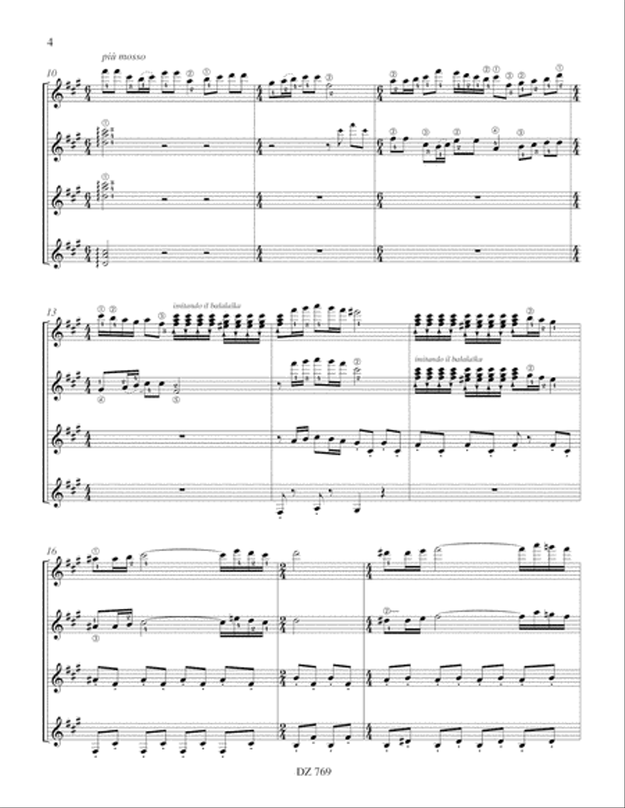 El pez de oro El pez de oro Guitar Ensemble scores gallery preview page 4