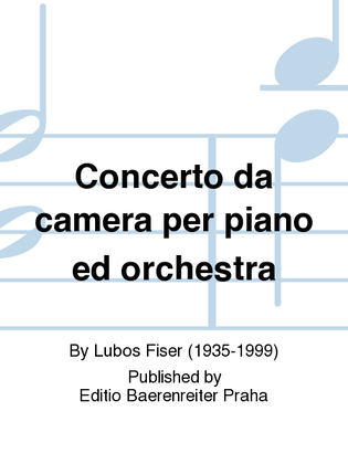 Concerto da camera per piano ed orchestra