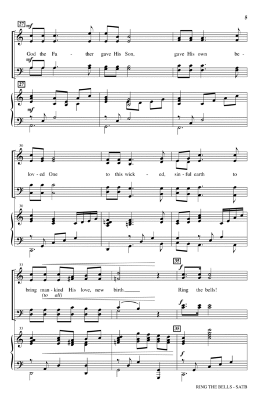 Ring The Bells Ring The Bells 4-Part scores gallery preview page 3