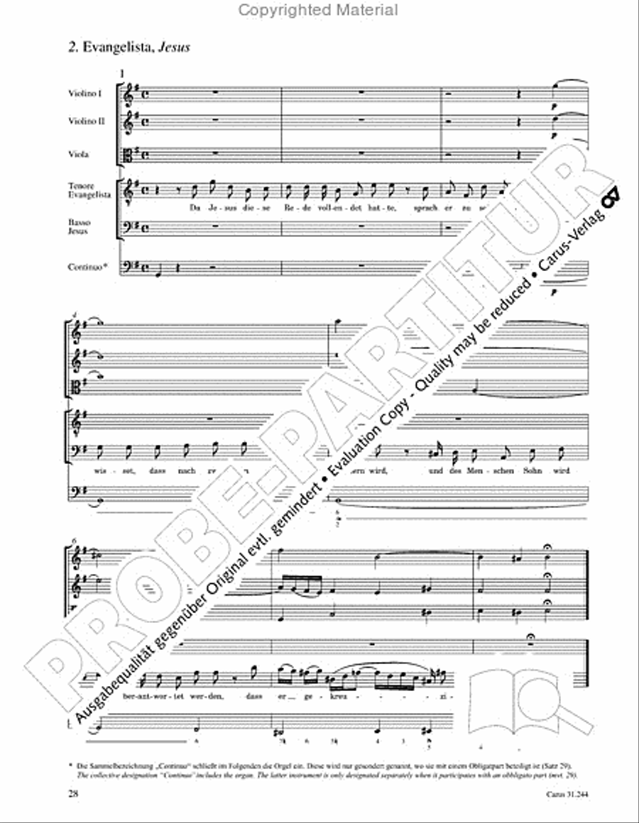 St. Matthew Passion (Matthaus-Passion) 4-Part scores gallery preview page 30