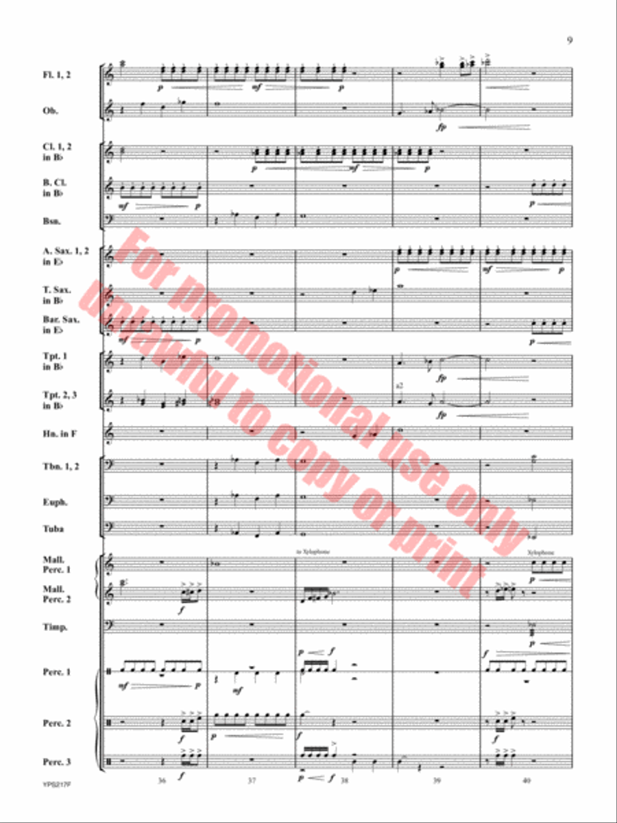 Hope Remains Within Concert Band scores gallery preview page 10