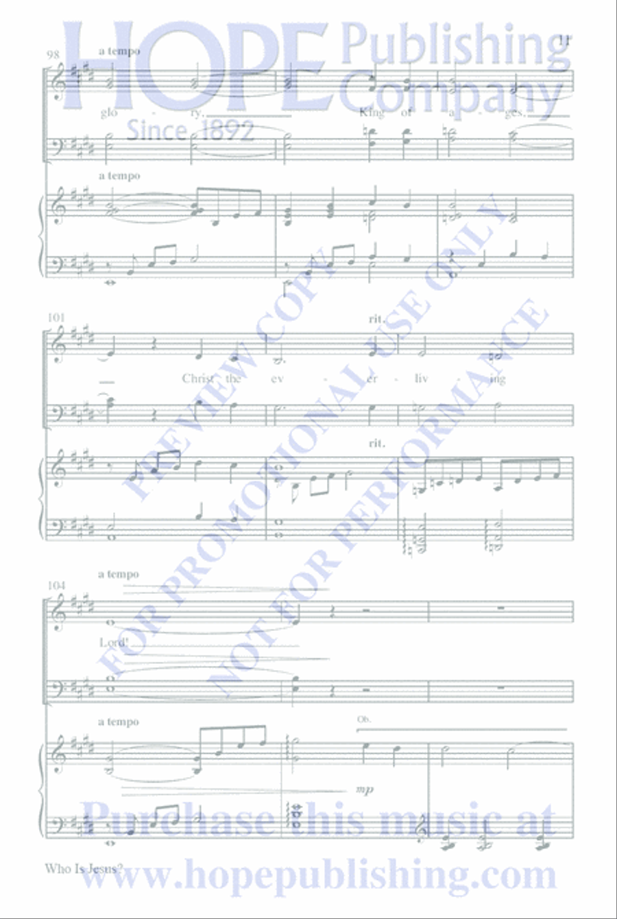 Who Is Jesus? 4-Part scores gallery preview page 35