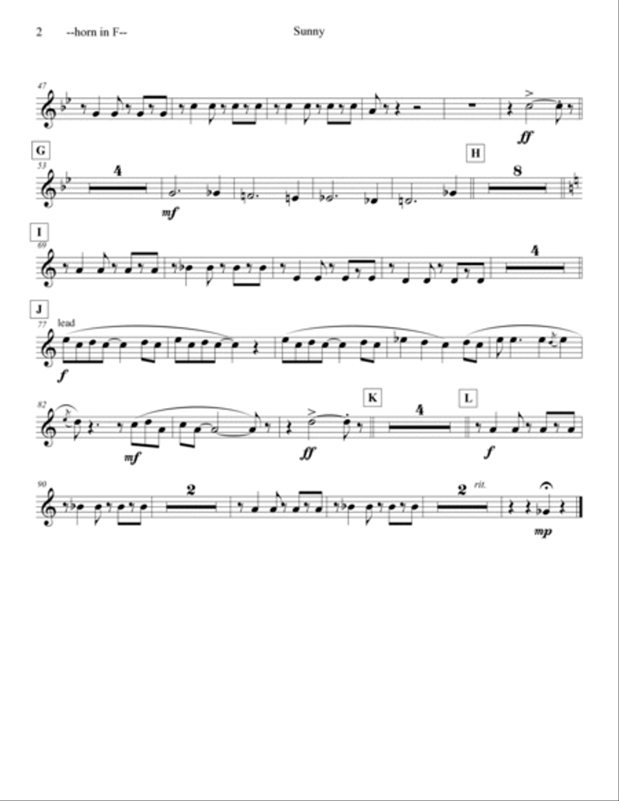 Sunny Sunny Brass Ensemble scores gallery preview page 6