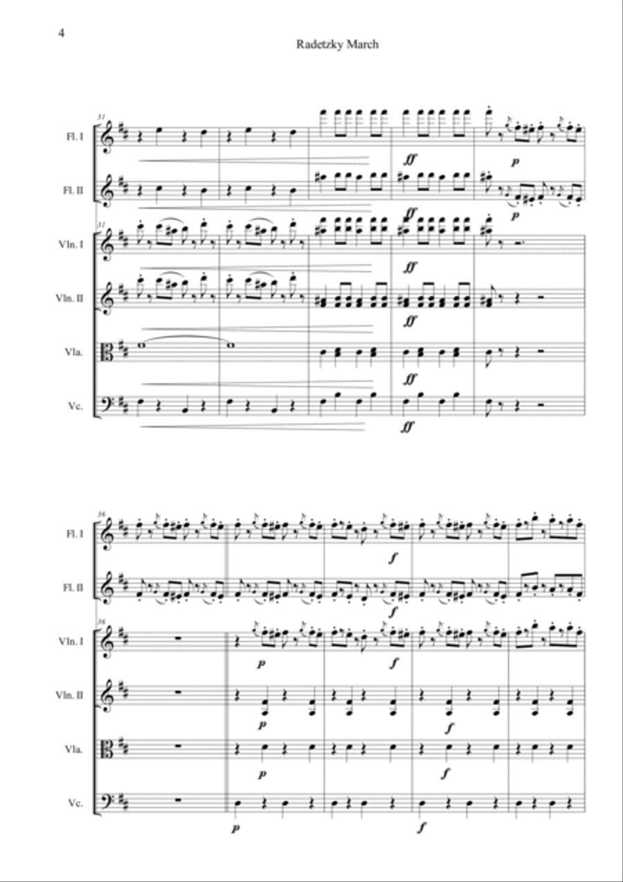 Radetzky Marsch Orchestra scores gallery preview page 4