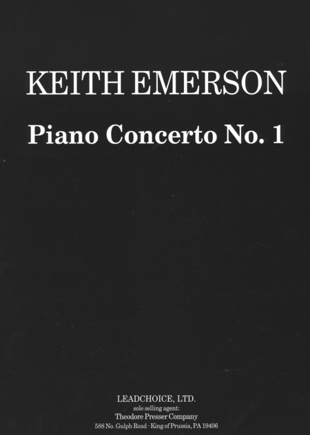 Keith Emerson : Piano Concerto No. 1