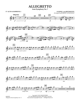 Book cover for Allegretto (from Symphony No. 7) - Eb Alto Saxophone 1