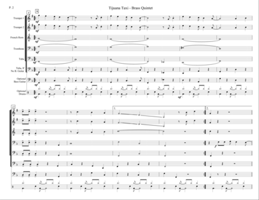 Tijuana Taxi Horn scores gallery preview page 2