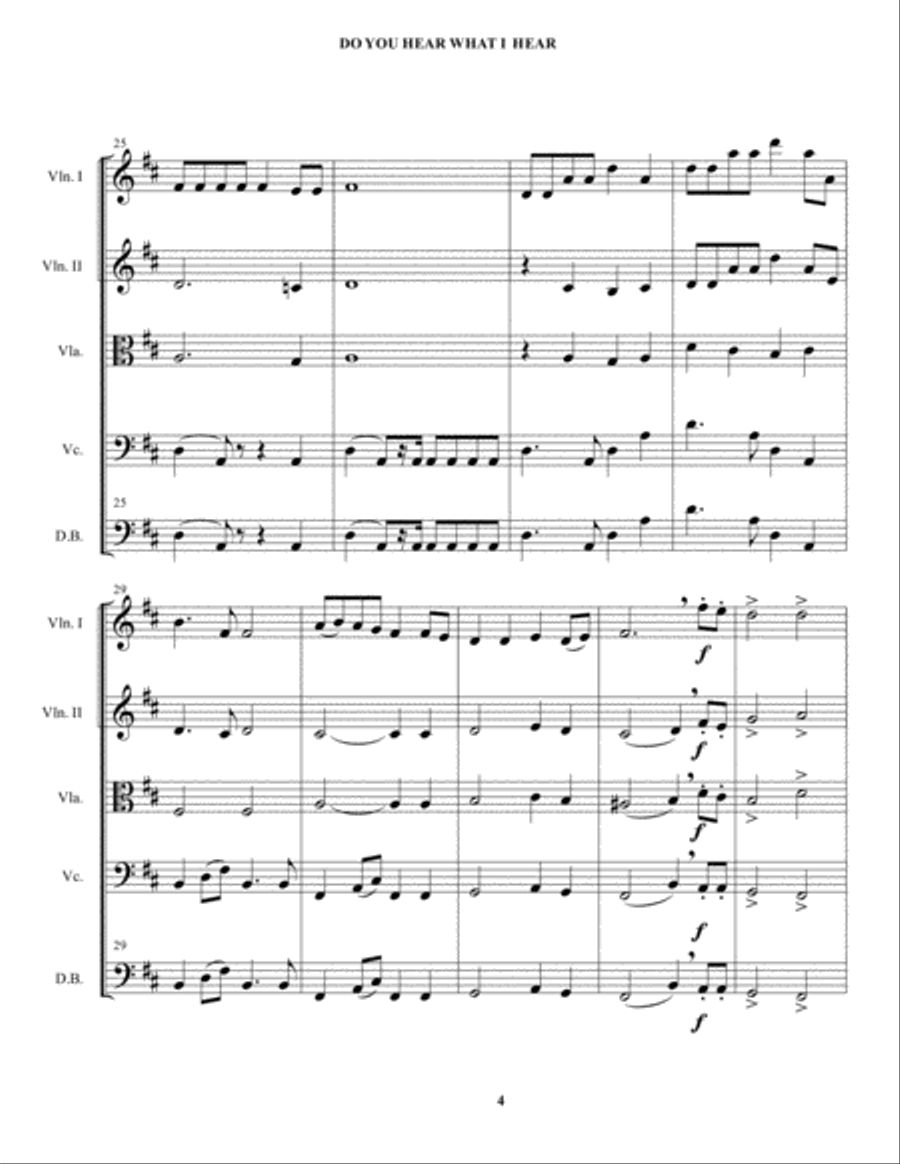 Do You Hear What I Hear String Orchestra scores gallery preview page 4
