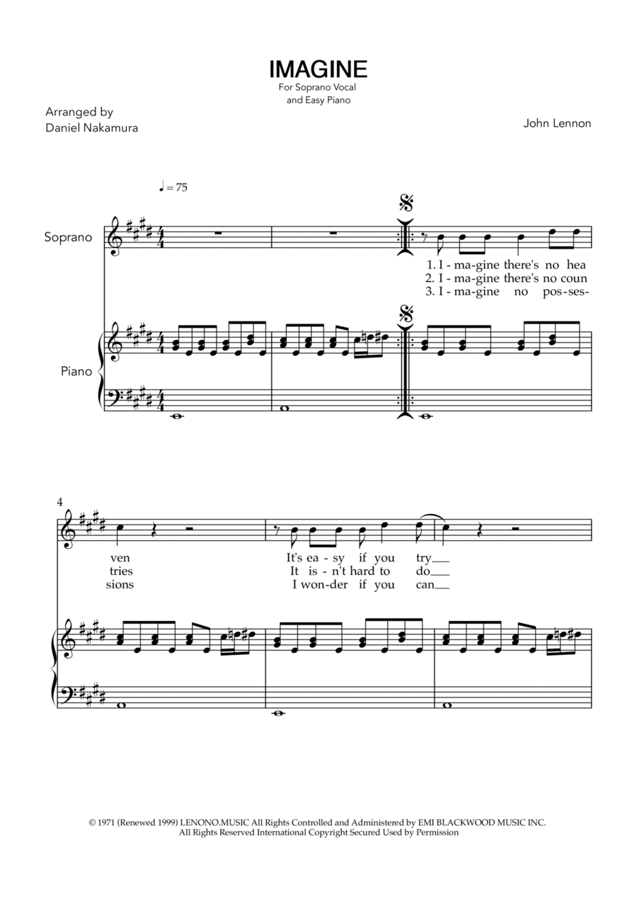 Imagine Voice scores gallery preview page 1