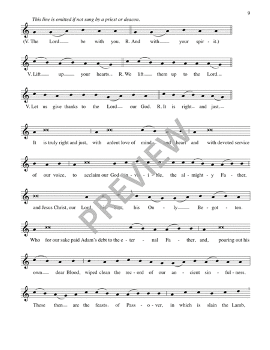 Exsultet: Easter Proclamation Unison Choir scores gallery preview page 11