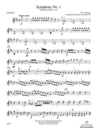 Symphony No. 1: 1st Violin