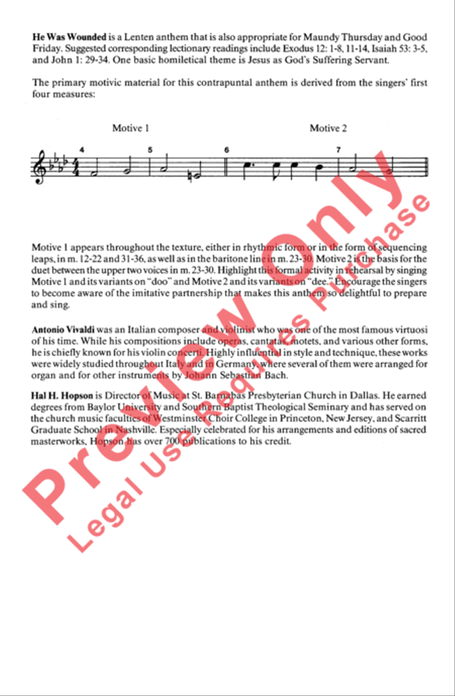 He Was Wounded 3-Part scores gallery preview page 8