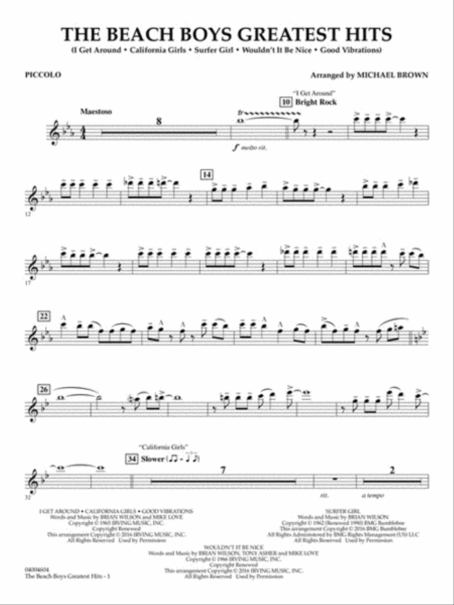 The Beach Boys Greatest Hits Concert Band scores gallery preview page 4