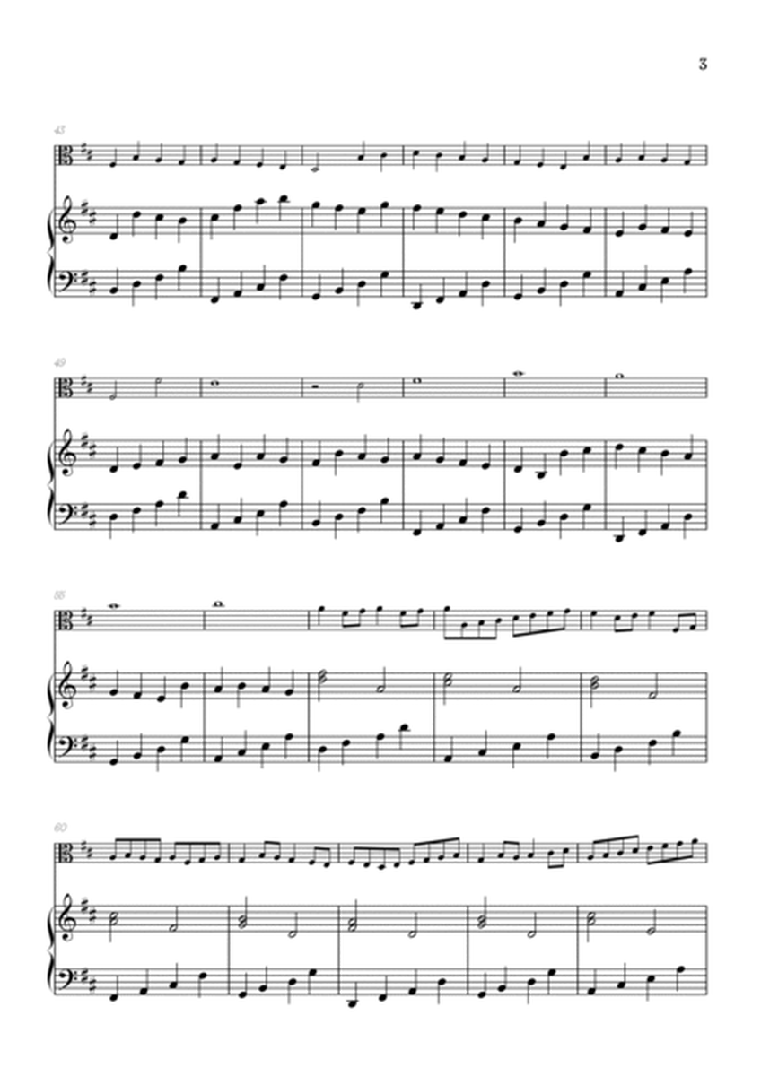 Pachelbel Canon in D • viola sheet music with piano accompaniment image number null