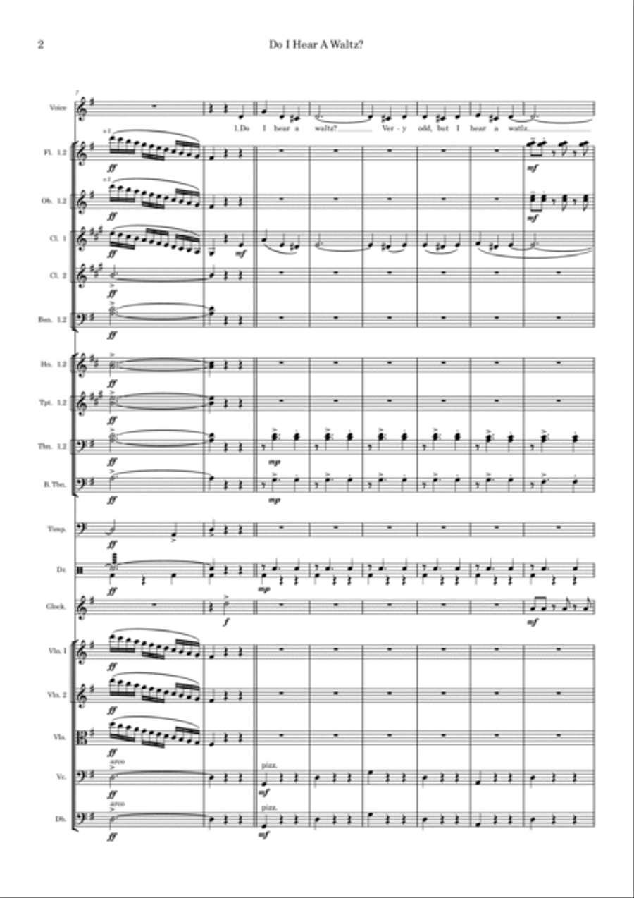 Do I Hear A Waltz? Full Orchestra scores gallery preview page 2