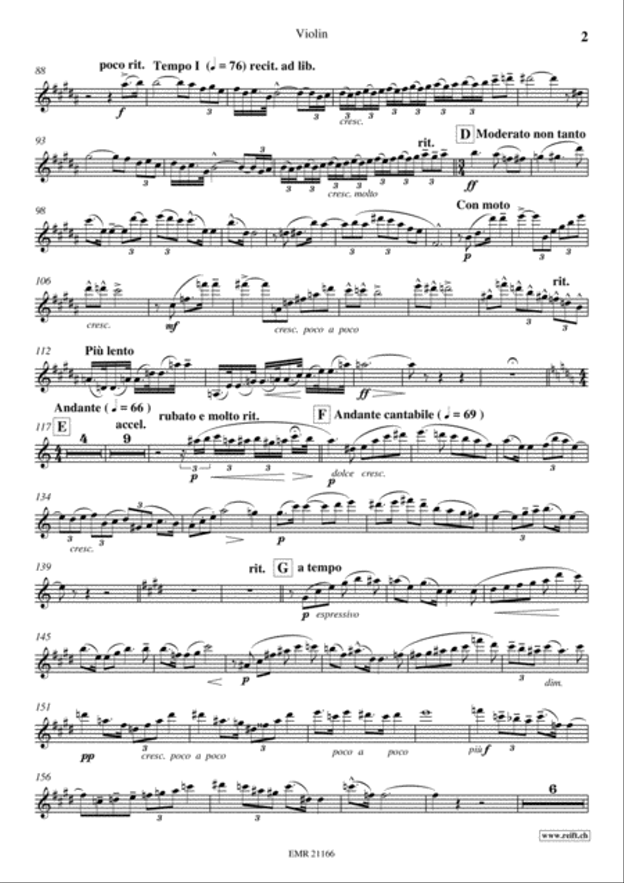 Concerto No. 2 Violin Solo scores gallery preview page 3