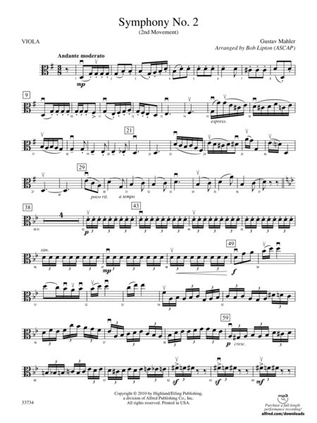 Symphony No. 2 (2nd Movement): Viola