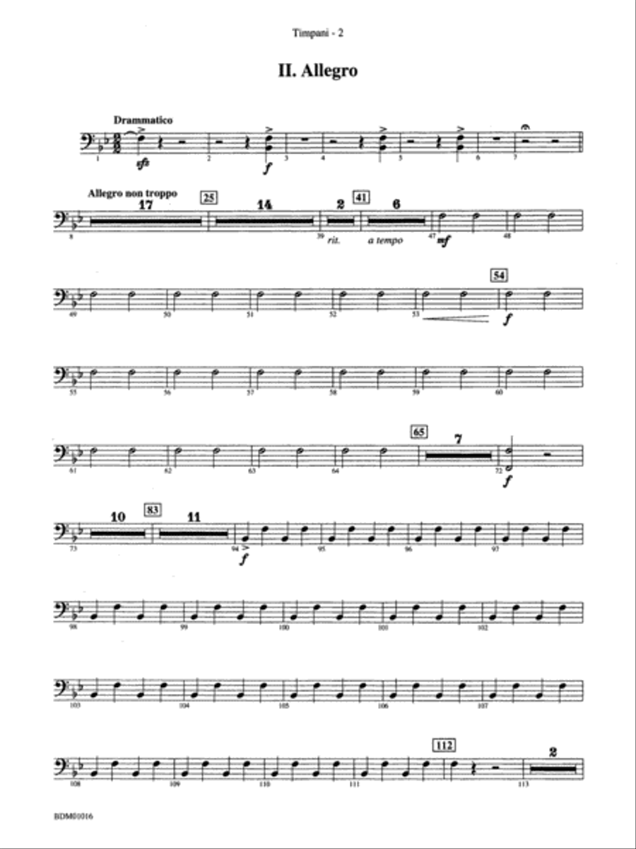 Fanfare and Allegro: Timpani Concert Band scores gallery preview page 2