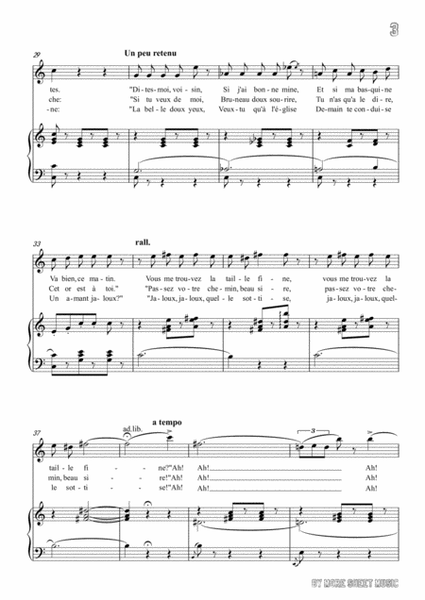 Delibes-Les filles de Cadix in a minor,for voice and piano image number null