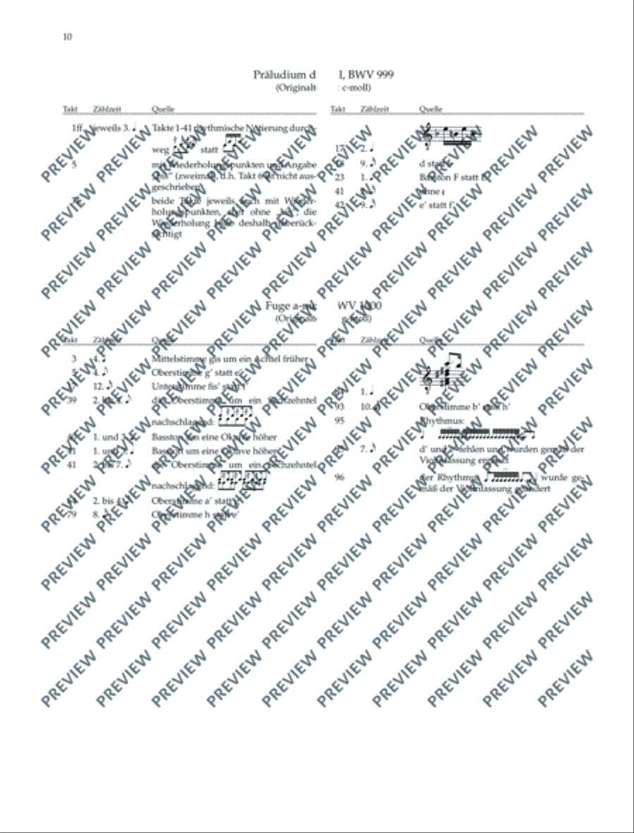 Präludium D minor (orig. C minor) / Fuge A minor (orig. G minor) Classical Guitar scores gallery preview page 11