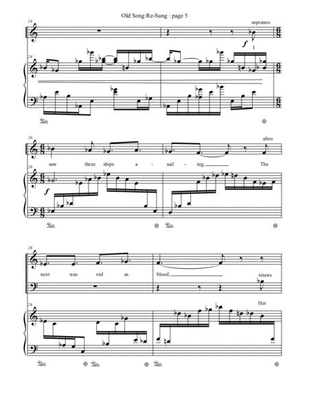 5. Old Song Re-Sung (All Heaven and it was One Hour Old) : SATB Choir & Piano image number null