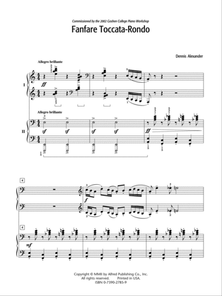 Fanfare Toccata-Rondo Small Ensemble scores gallery preview page 2