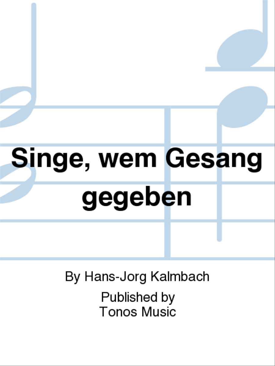 Singe, wem Gesang gegeben TTBB scores gallery preview page 1