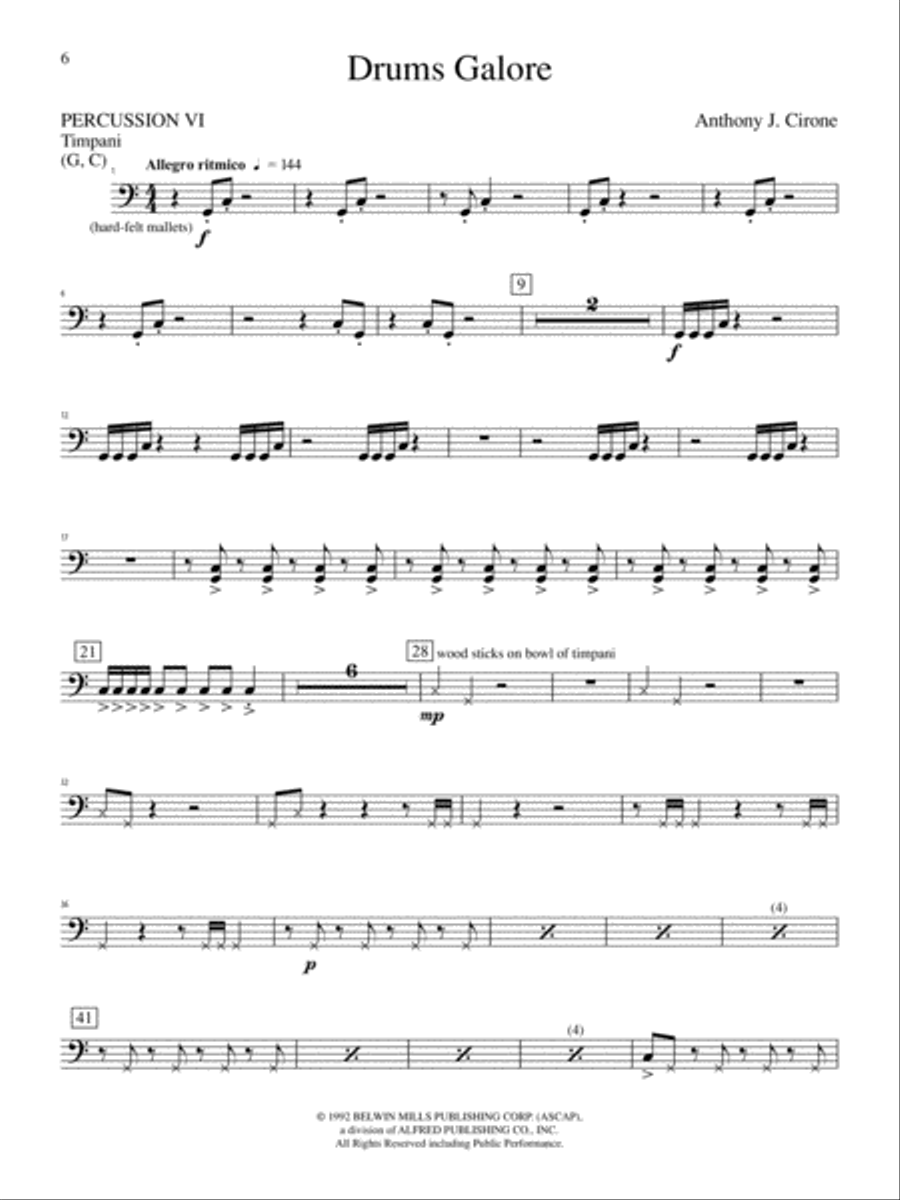 The Anthony J. Cirone Intermediate Percussion Ensemble Collection: 6th Percussion Percussion Ensemble scores gallery preview page 6
