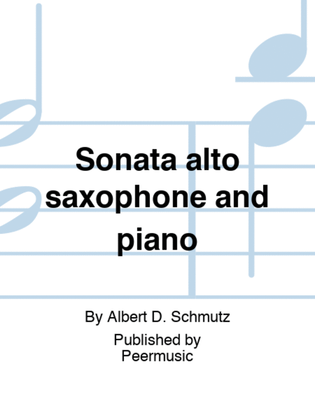 Book cover for Sonata alto saxophone and piano