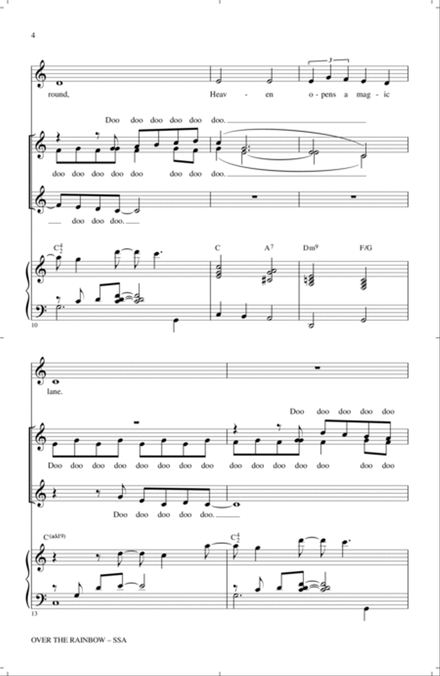Over The Rainbow Over The Rainbow SSA scores gallery preview page 3