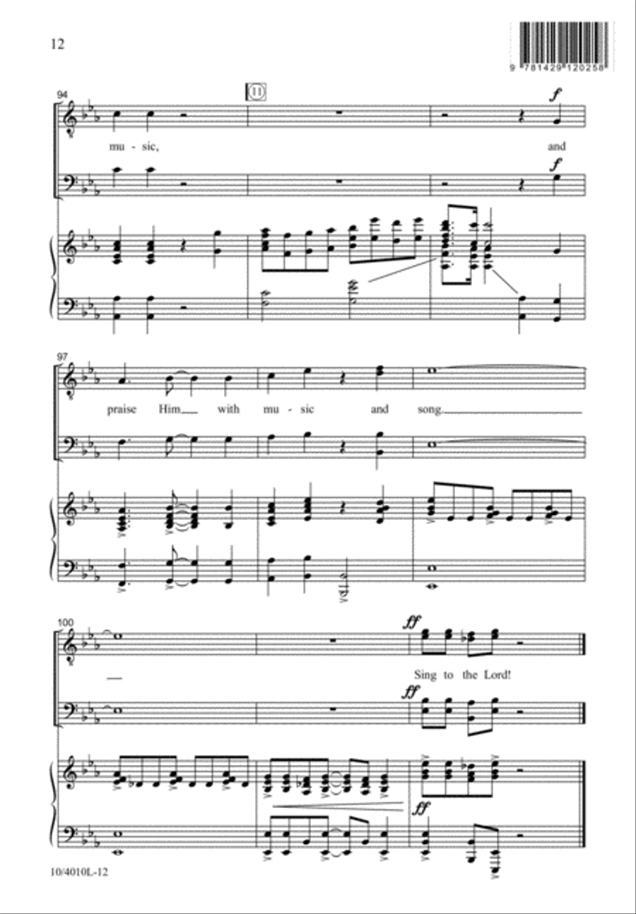 O Come, Let Us Sing TTBB scores gallery preview page 13