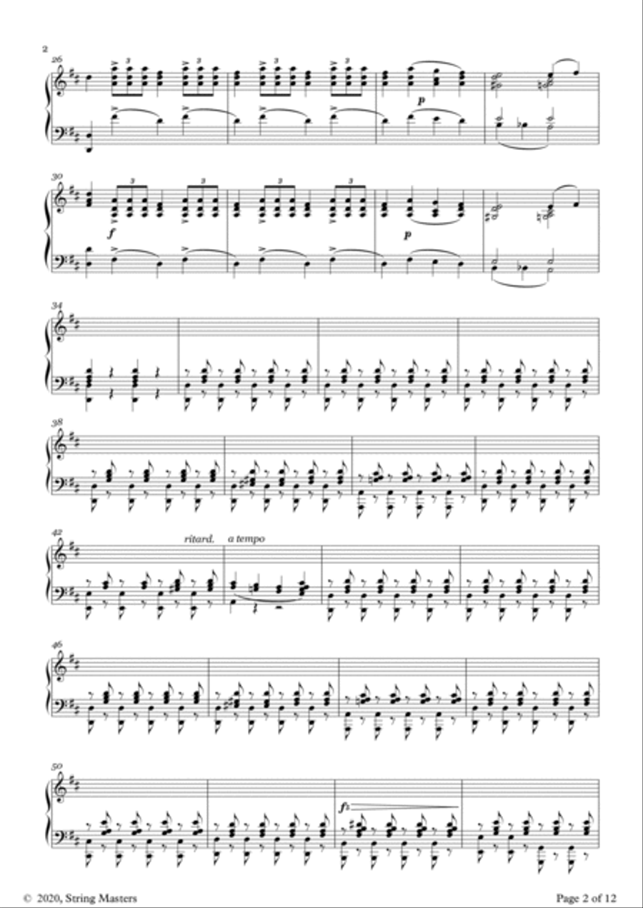 Concerto No 1, Op 16 Piano Accompaniment (de Beriot) Piano, Vocal, Guitar scores gallery preview page 2