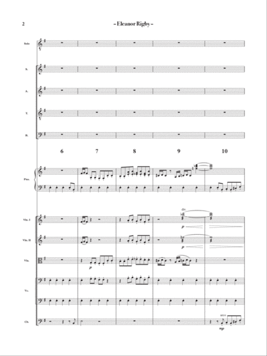Eleanor Rigby String Orchestra scores gallery preview page 2