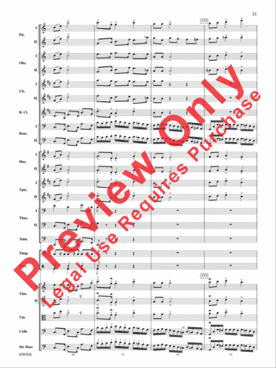Academic Festival Overture, Op. 80 Full Orchestra scores gallery preview page 31