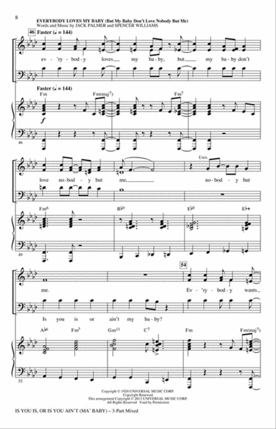 Is You Is or Is You Ain't (Ma' Baby) 3-Part scores gallery preview page 4