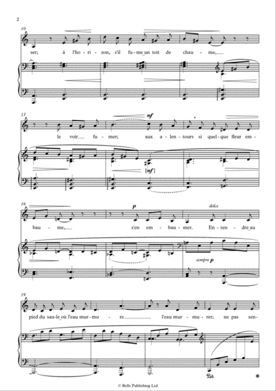 Au bord de l'eau, Op. 8 No. 1 (A minor) Voice Solo scores gallery preview page 2