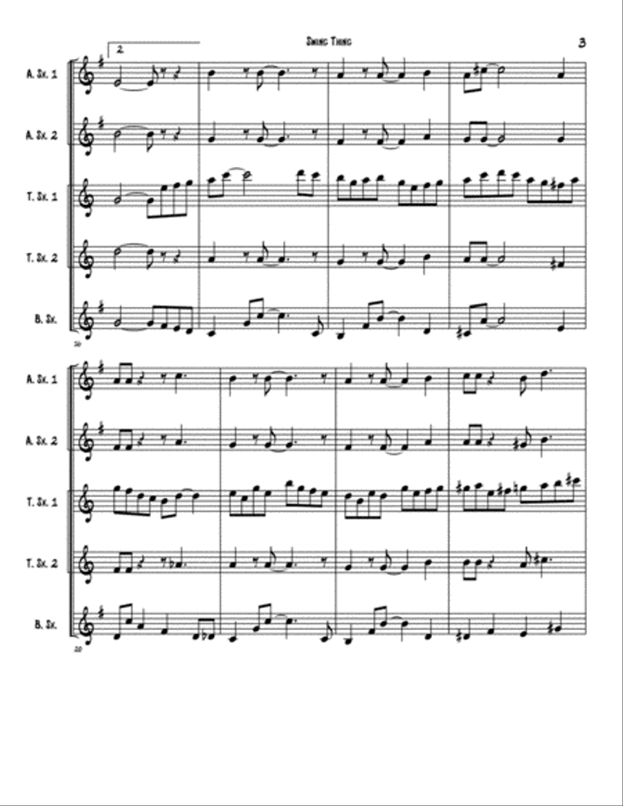 Swing Thing Jazz Ensemble scores gallery preview page 3