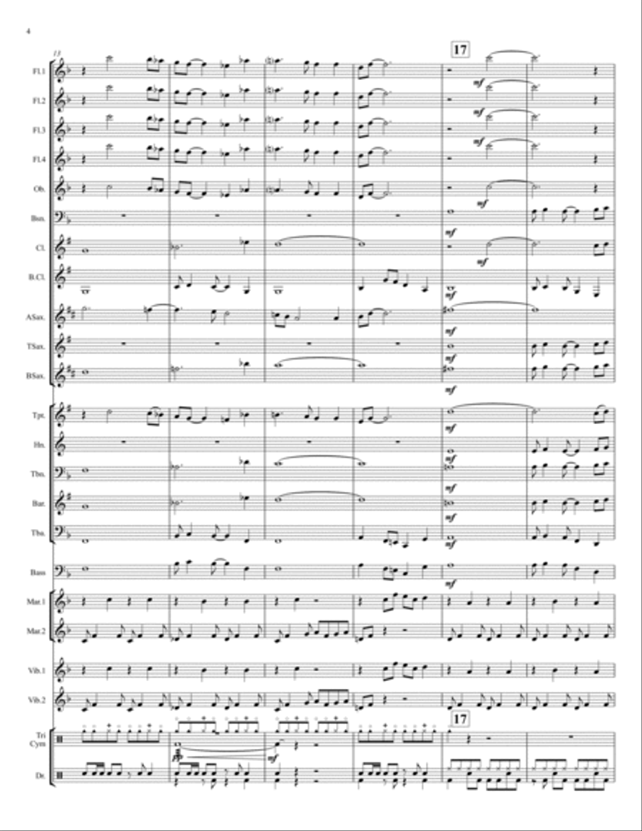 Prelude to a Crowd Prelude to a Crowd Concert Band scores gallery preview page 4