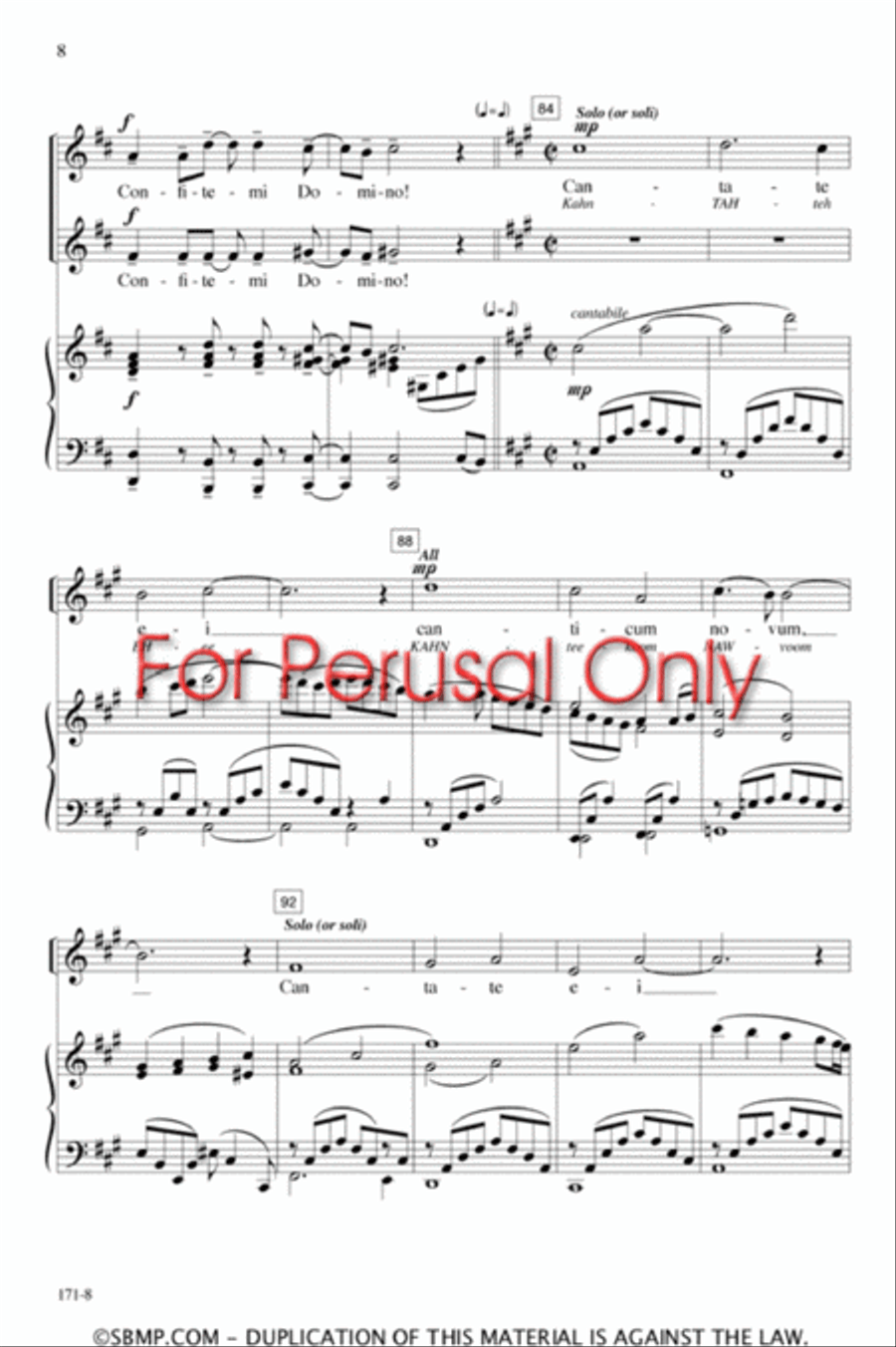 Exsultate Justi in Domino - SA Octavo SA scores gallery preview page 8