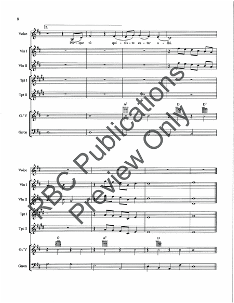 Demasiado Tarde Mariachi (Score) Voice scores gallery preview page 10