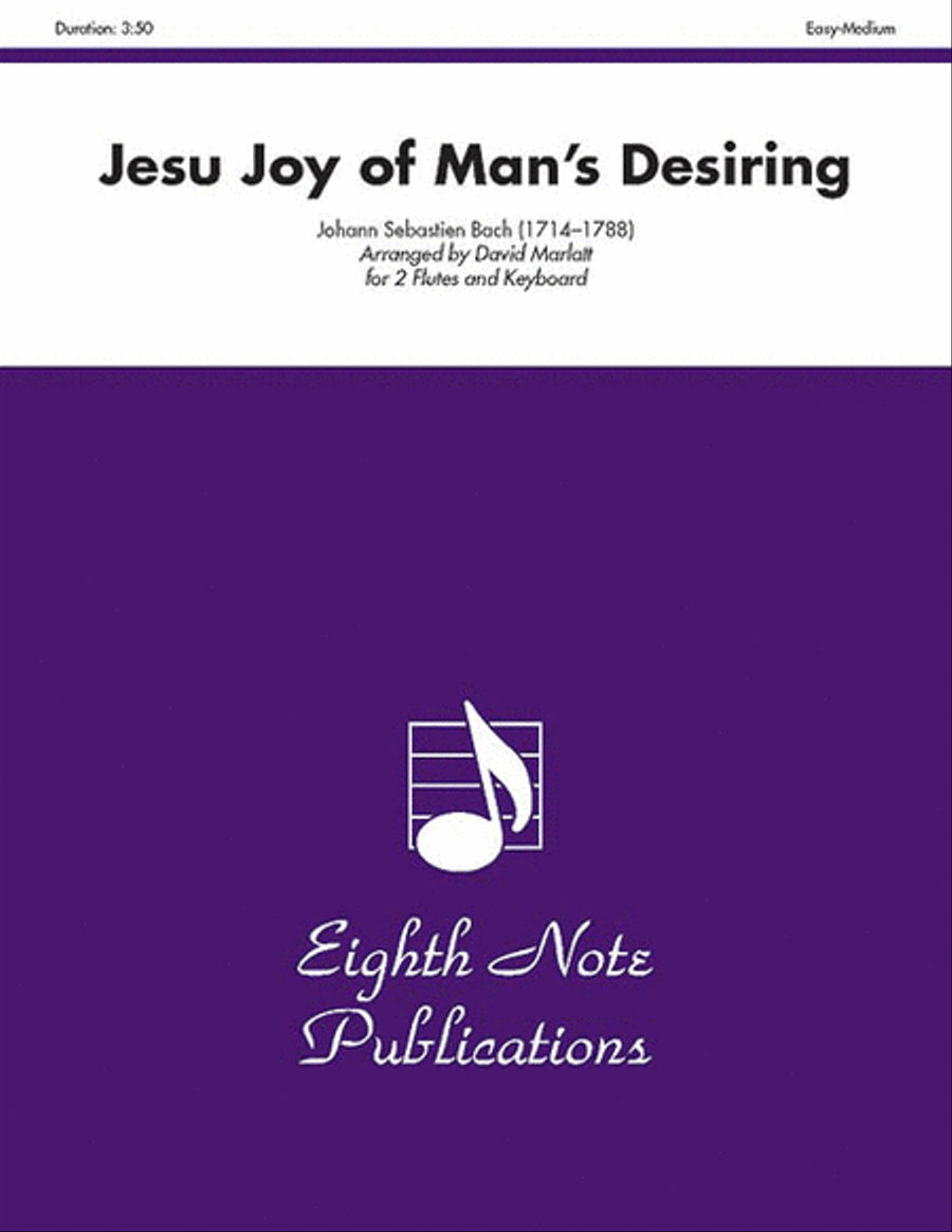 Jesu Joy of Man's Desiring Flute Duet scores gallery preview page 1