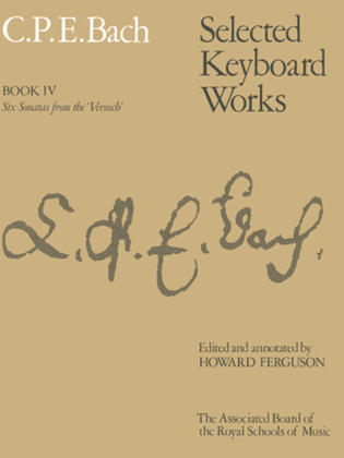 Book cover for Selected Keyboard Works, Book IV: Six Sonatas