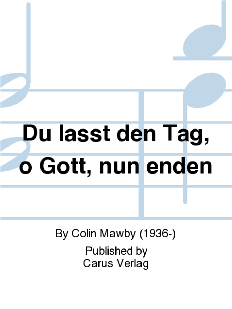 Du lasst den Tag, o Gott, nun enden 2-Part scores gallery preview page 1